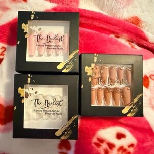 3 Sets Luxury Instant Acrylic Press-On Nails
They Sell For $20 Each
